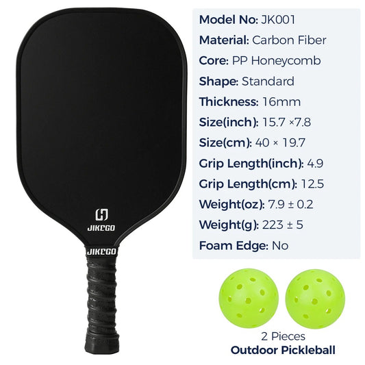 JIKEGO Standard Carbon Fiber Pickleball Paddle